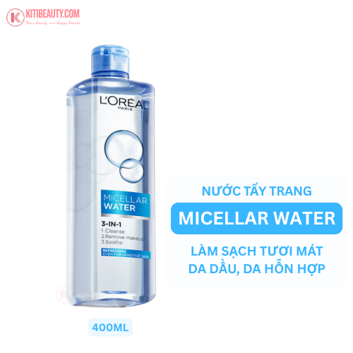 Nước Tẩy Trang L'Oreal 3-in-1 Micellar Water 400ml